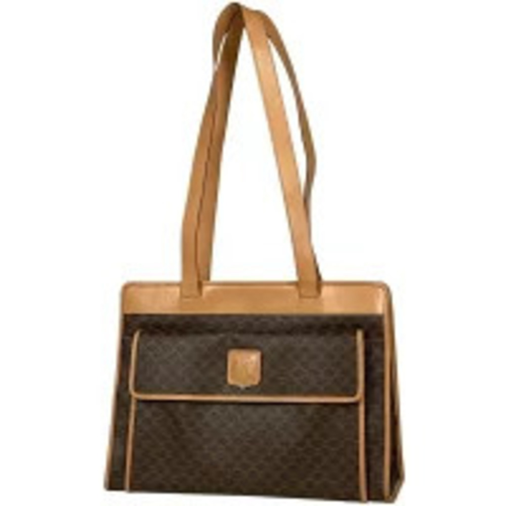 Celine Macadam tote bag shoulder canvas brown